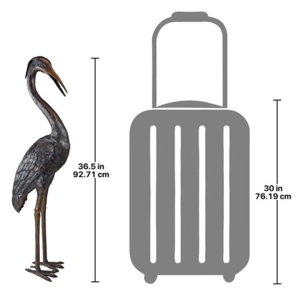 Buy a Medium Heron Bronze Fountain Head Low from Statue.com